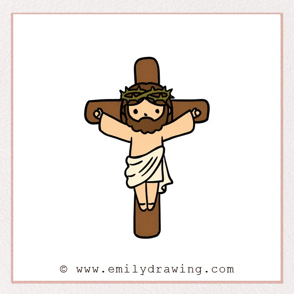 Preview of Jesus On The Cross drawing